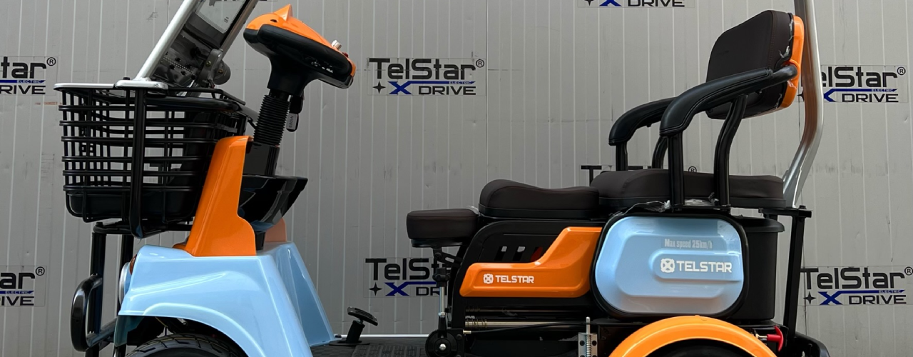 Електрическа четириколка Luxor 1500W 23Ah триместна с покрив Нов модел 2025